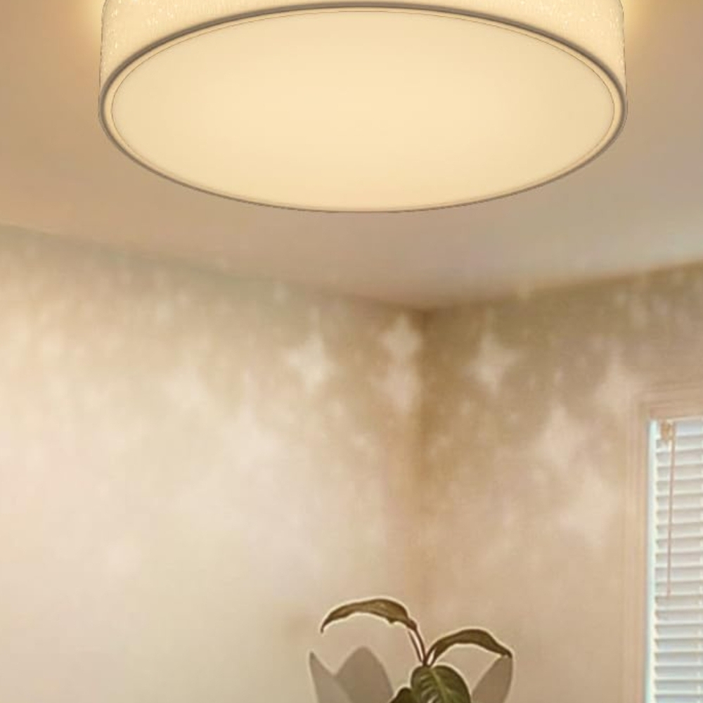 Round White LED Ceiling Light Fixture - Picture 2 of 6